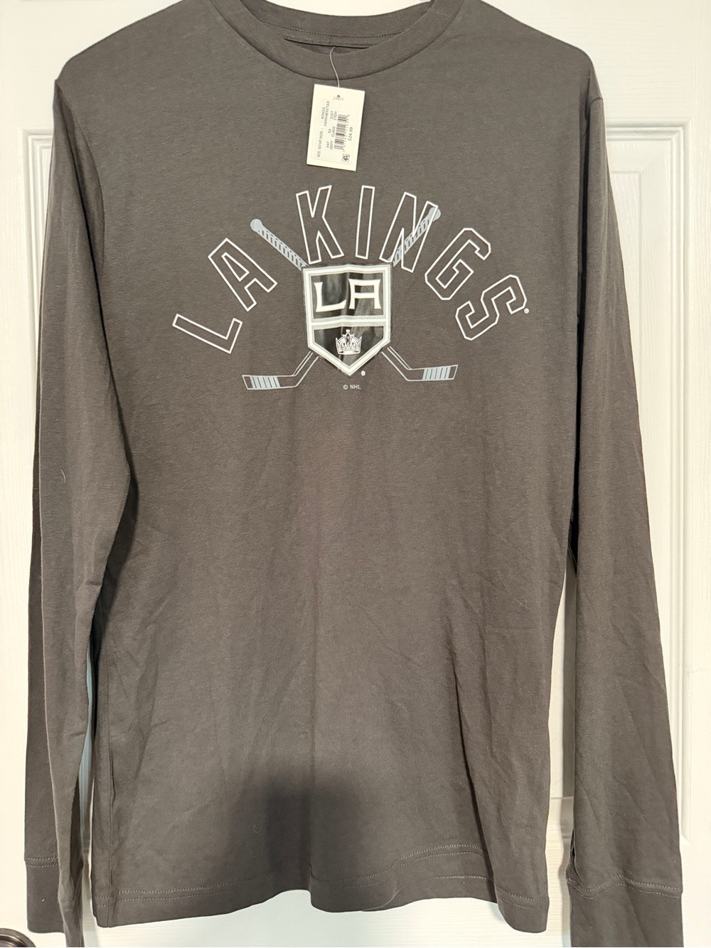 NHL LA KINGS Long-Sleeve Logo Tee - Gray